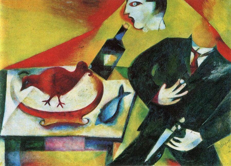 The Drunkard, 1912 - by Marc Chagall