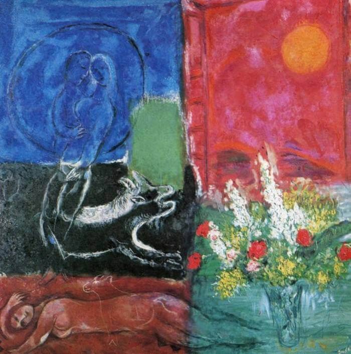 The Sun of Poros, 1968 - by Marc Chagall