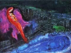 Bridges over the Seine by Marc Chagall
