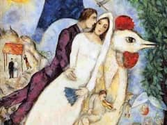 The Bridal Pair with the Eiffel Tower by Marc Chagall