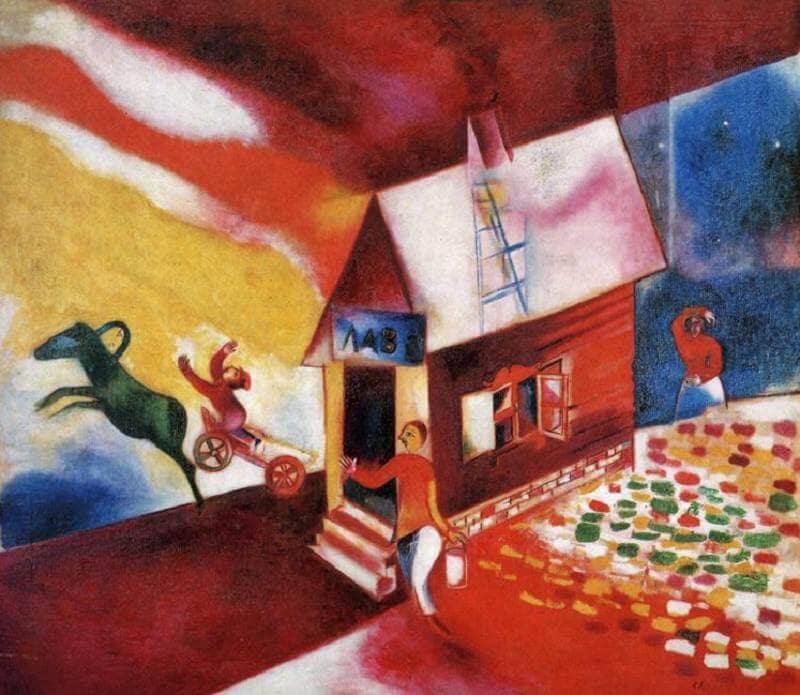 The Burning House, 1913 by Marc Chagall