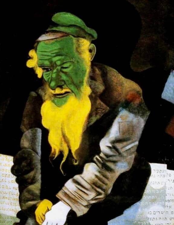 Jew in Green, 1914 by Marc Chagall