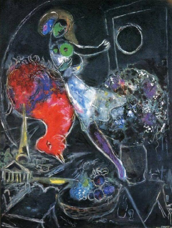 Night, 1953 - by Marc Chagall