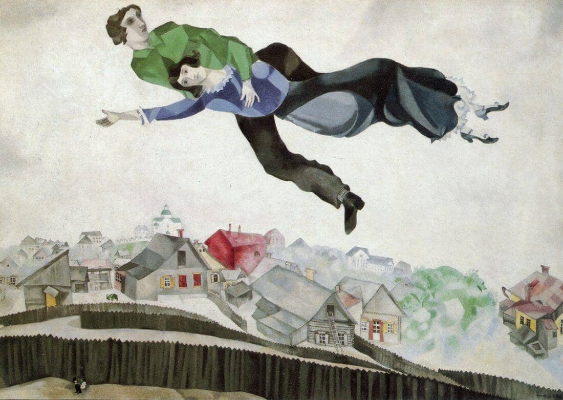 Over the Town, 1918 by Marc Chagall