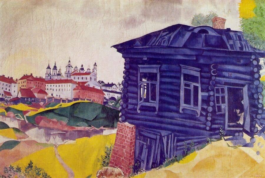 The Blue House, 1917 - by Marc Chagall