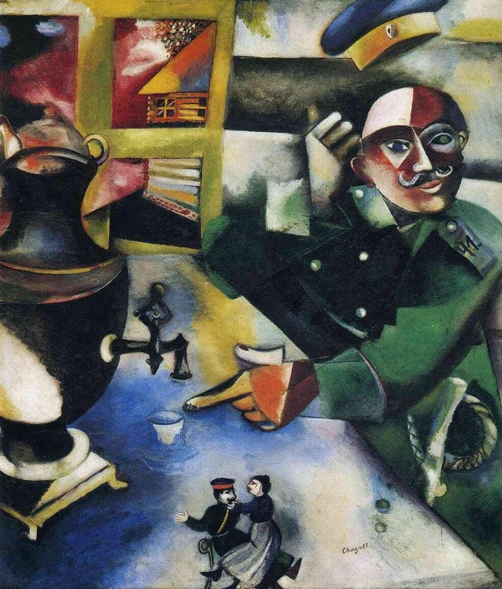 The Soldier Drinks, 1911-12 by Marc Chagall