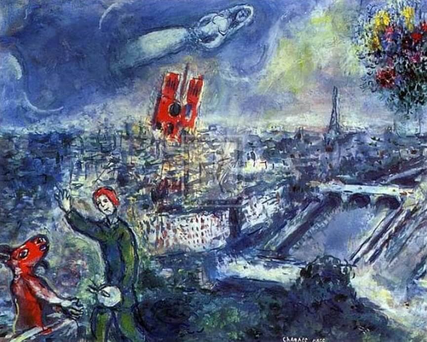 View of Paris, 1969 by Marc Chagall