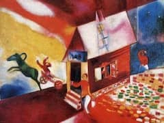 Burning House by Marc Chagall