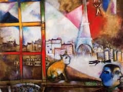 Paris through the Window by Marc Chagall